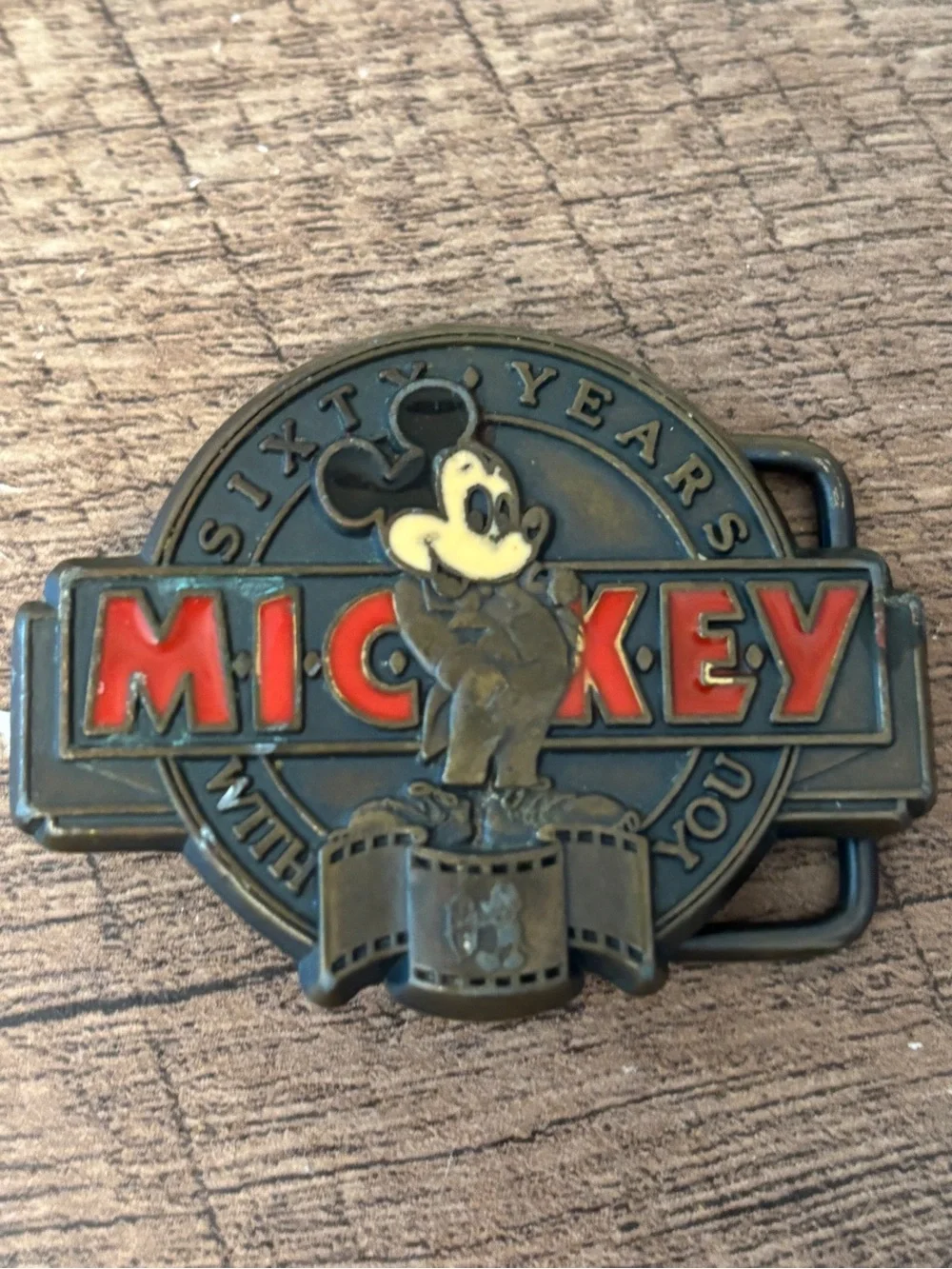 Mickey Mouse Vintage Lee NYNY Belt Buckle Commemorative 